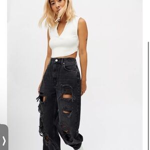 BDG Black High-Rise Baggy Jeans